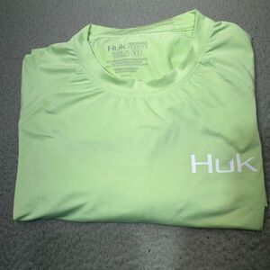 Huk Shirt Men Extra Large Green Long Sleeve Mahi‎ Performance Fishing Stretch